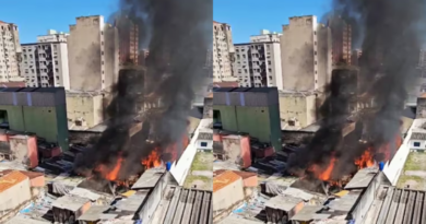 Incêndio atinge casas na região da Cracolândia