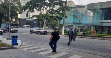 Homem fica nu na Avenida Faria Lima após ser demitido e é contido pela polícia