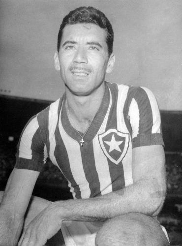 Nilton Santos nos tempos de jogador, no Botafogo