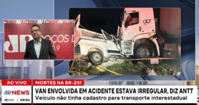 Van envolvida em acidente com 9 mortos na BR-251 estava irregular