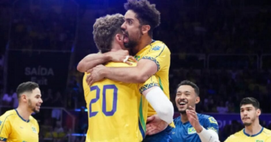 Brasil faz seu melhor jogo na Liga das Nações de vôlei e tira invencibilidade da Eslovênia